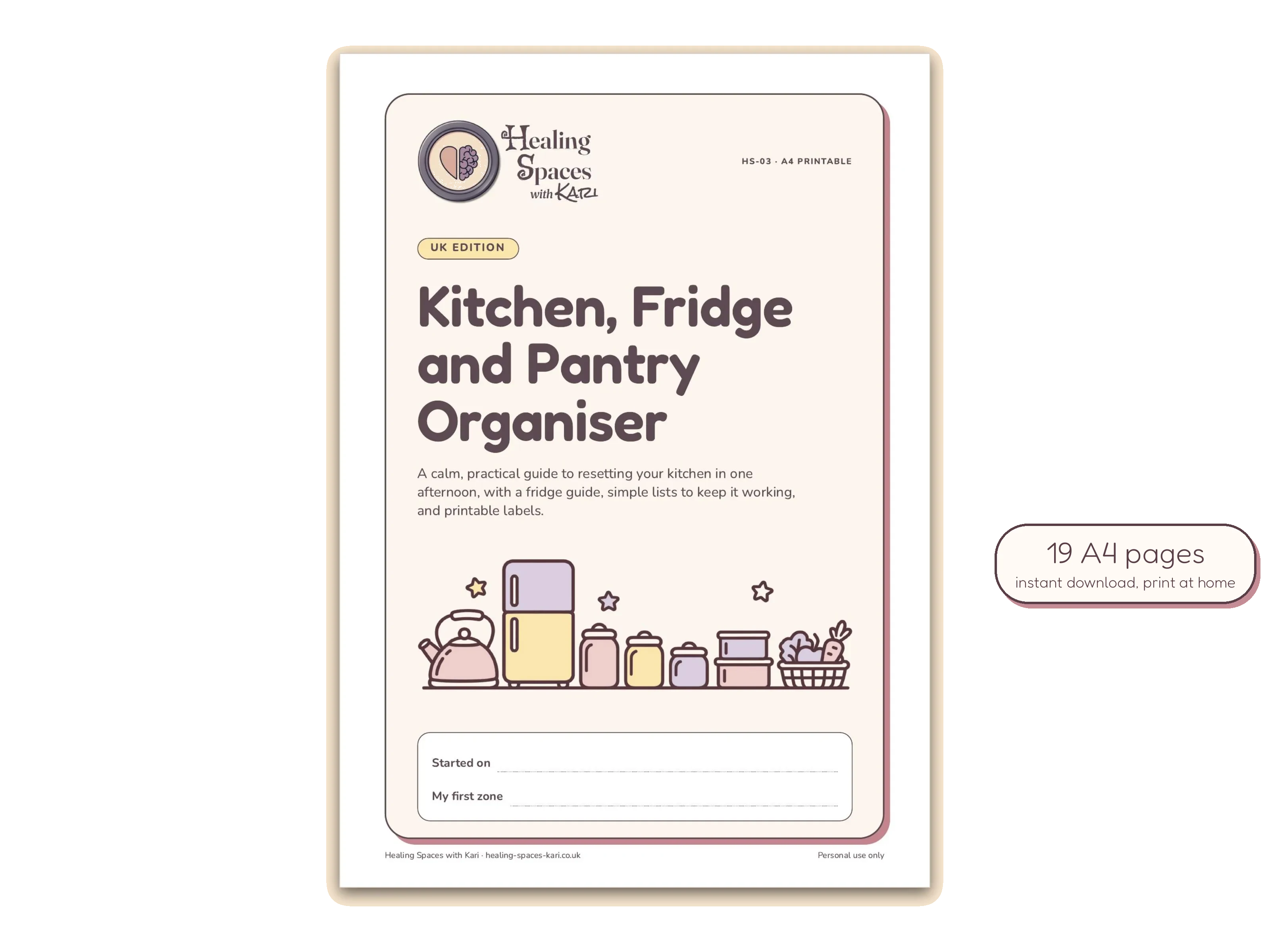 Kitchen, Fridge and Pantry Organiser