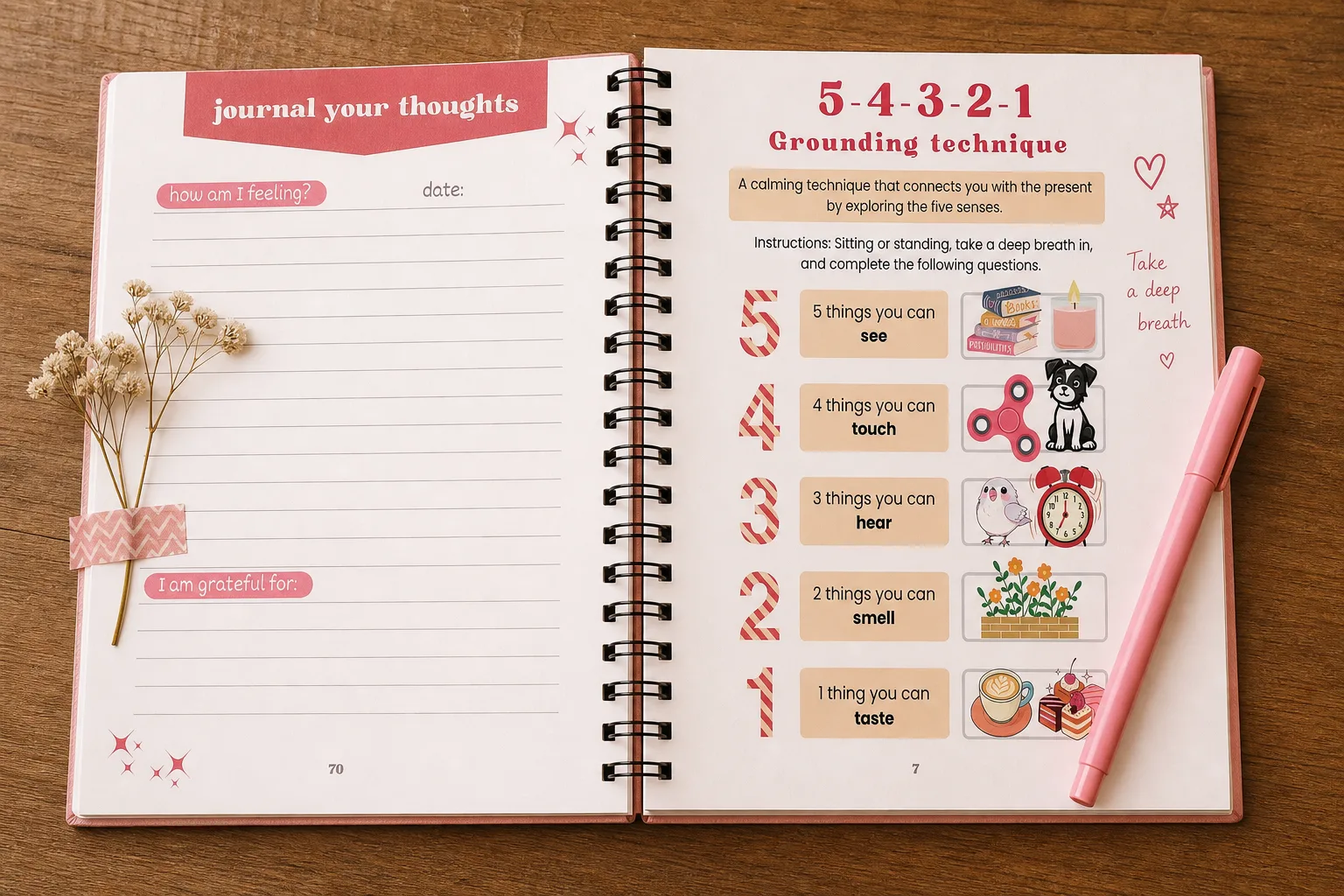This journal: a scrapbook feel by design, so adding your own mess feels welcome.