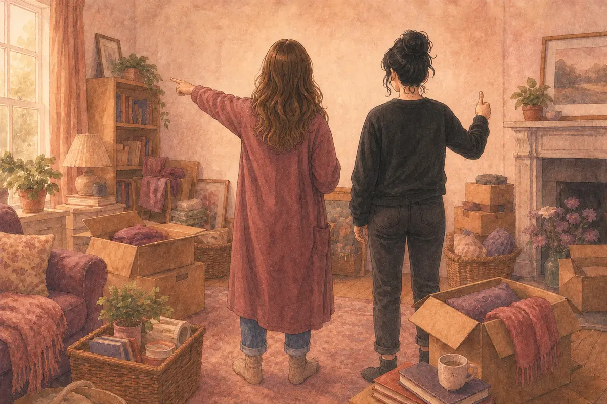 “over there instead”, and that’s fine — same two people as the welcome scene